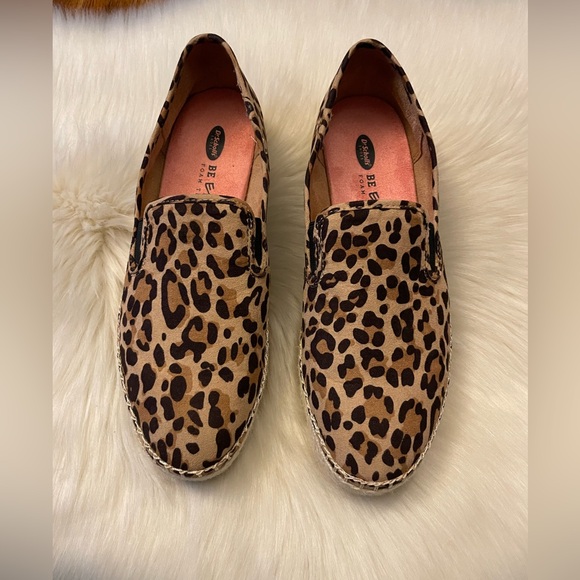 Dr Scholl’s Be Energized Leopard Suede Slip On Comfort Shoes Size 9 - Picture 1 of 6